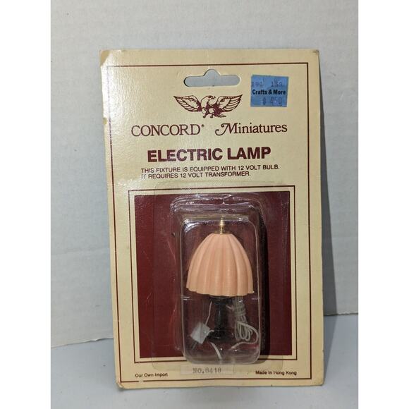 Vintage Concord Miniatures Electric Lamp 12 Volt - Picture 3 of 3